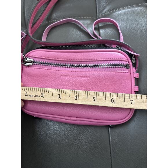 Aimee Kestenberg Classic Soft Pebbled Leather Crossbody Purse Shoulder Bag EUC - Picture 9 of 10